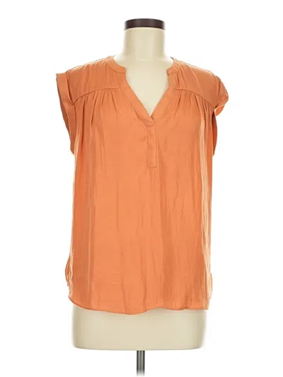 Pre-owned Maison D' Amelie Short Sleeve Blouse In Orange