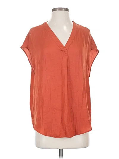 Pre-owned Maison D' Amelie Short Sleeve Blouse In Orange