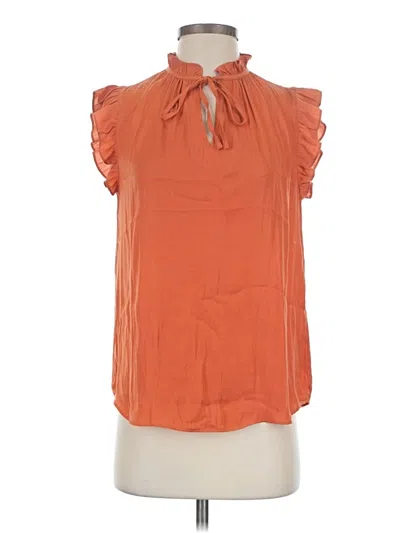 Pre-owned Maison D' Amelie Short Sleeve Blouse In Orange