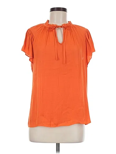 Pre-owned Maison D' Amelie Short Sleeve Blouse In Orange