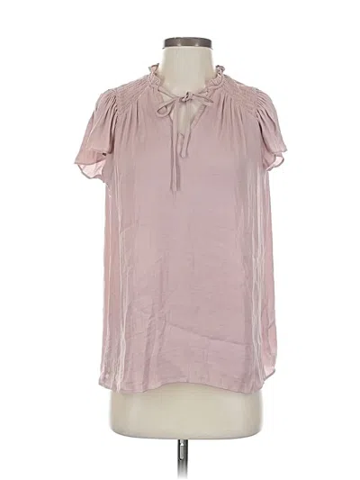 Pre-owned Maison D' Amelie Short Sleeve Blouse In Pink