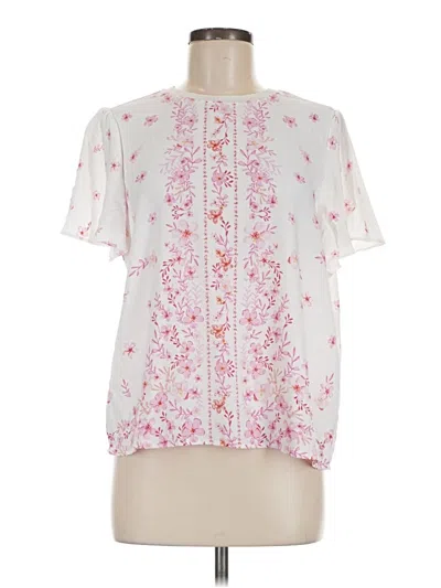 Pre-owned Maison D' Amelie Short Sleeve Blouse In Pink