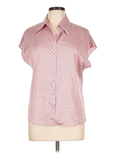Pre-owned Maison D' Amelie Short Sleeve Blouse In Pink
