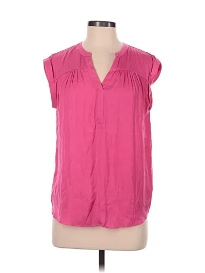 Pre-owned Maison D' Amelie Short Sleeve Blouse In Pink