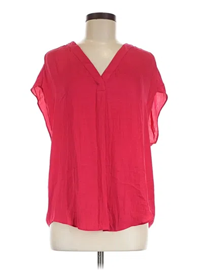 Pre-owned Maison D' Amelie Short Sleeve Blouse In Red