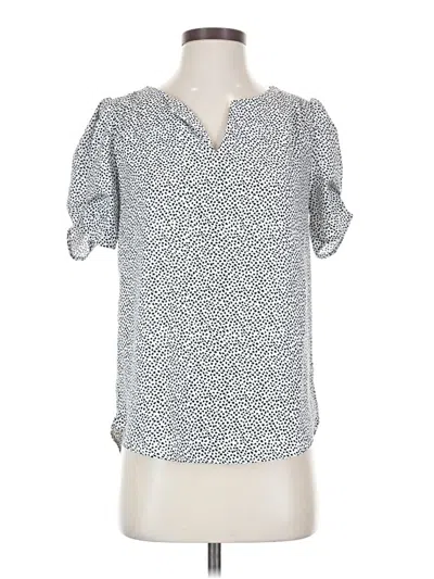 Pre-owned Maison D' Amelie Short Sleeve Blouse In Silver