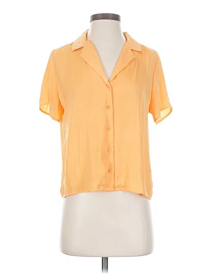 Pre-owned Maison D' Amelie Short Sleeve Blouse In Yellow