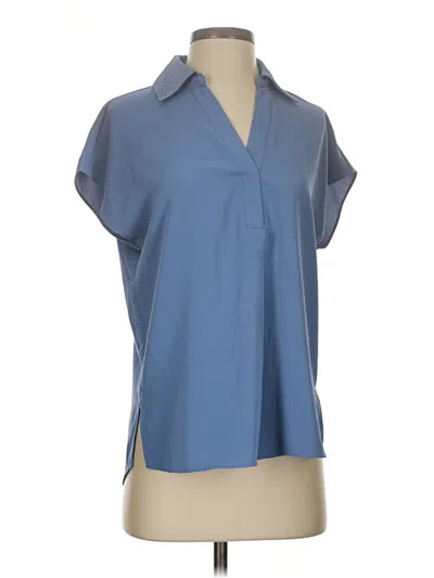 Pre-owned Maison D' Amelie Short Sleeve Polo Shirt In Blue