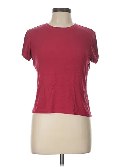 Pre-owned Maison D' Amelie Short Sleeve T-shirt In Burgundy