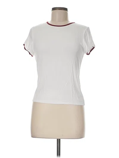 Pre-owned Maison D' Amelie Short Sleeve T-shirt In Ivory