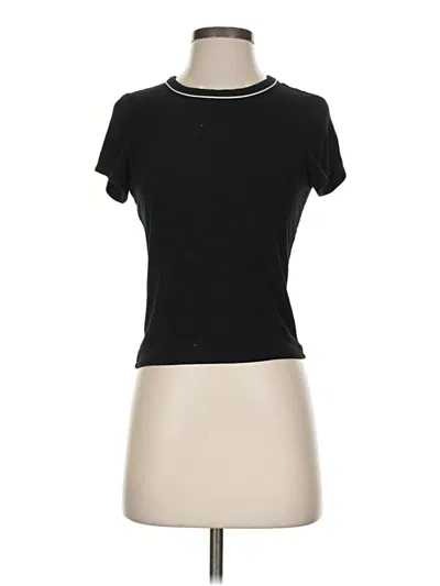 Pre-owned Maison D' Amelie Short Sleeve Turtleneck In Black