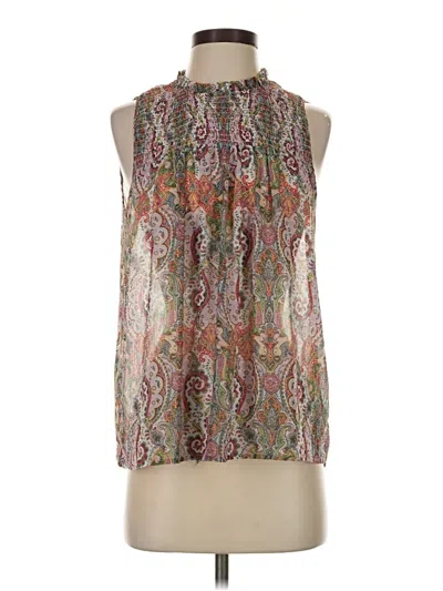 Pre-owned Maison D' Amelie Sleeveless Blouse In Brown