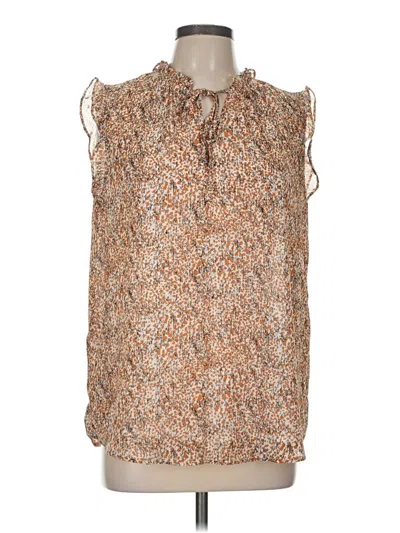 Pre-owned Maison D' Amelie Sleeveless Blouse In Brown