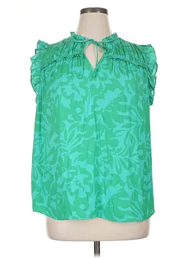 Pre-owned Maison D' Amelie Sleeveless Blouse In Green
