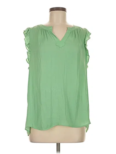 Pre-owned Maison D' Amelie Sleeveless Blouse In Green