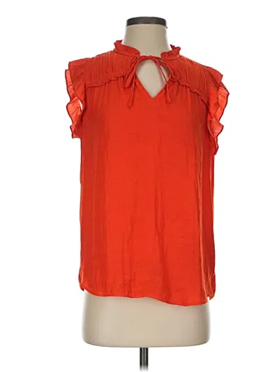 Pre-owned Maison D' Amelie Sleeveless Blouse In Orange