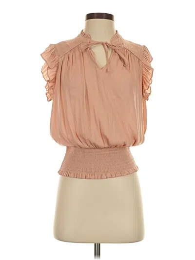 Pre-owned Maison D' Amelie Sleeveless Blouse In Tan