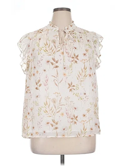 Pre-owned Maison D' Amelie Sleeveless Blouse In White