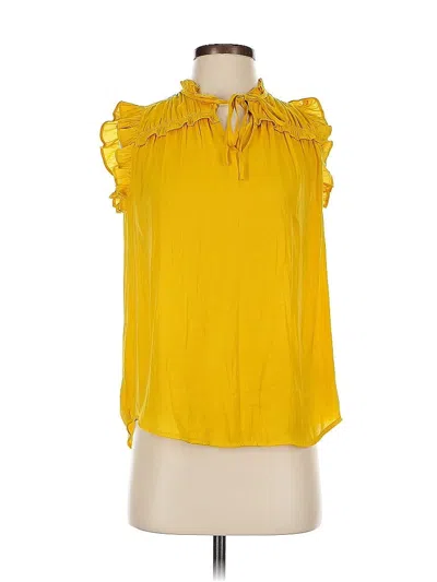 Pre-owned Maison D' Amelie Sleeveless Blouse In Yellow