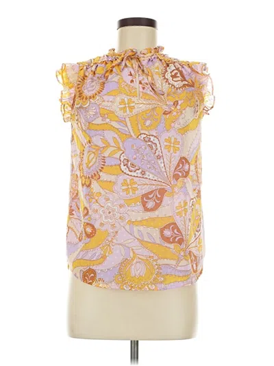 Pre-owned Maison D' Amelie Sleeveless Blouse In Yellow
