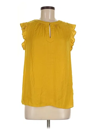 Pre-owned Maison D' Amelie Sleeveless Blouse In Yellow