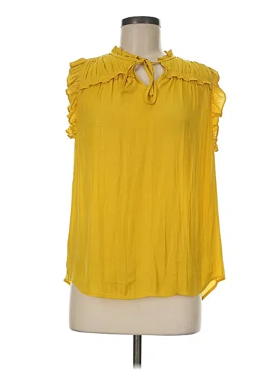 Pre-owned Maison D' Amelie Sleeveless Blouse In Yellow
