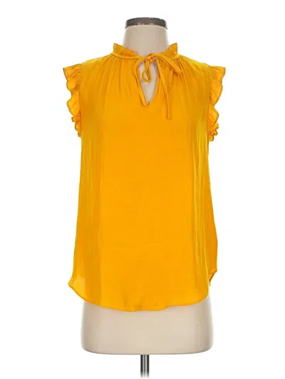 Pre-owned Maison D' Amelie Sleeveless Blouse In Yellow