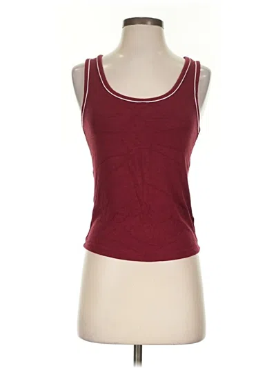 Pre-owned Maison D' Amelie Sleeveless Top Burgundy Scoop Neck Tops