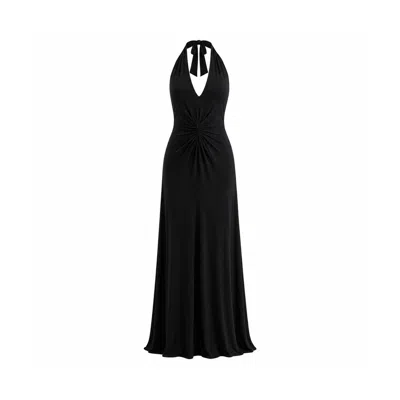 Maison De Gala Women's Black Sienna Noir Halter Dress