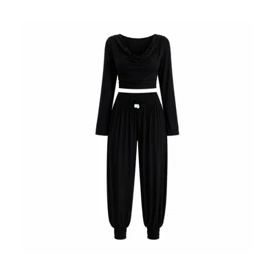 Maison De Gala Women's Black Valerie Noir Drape Set