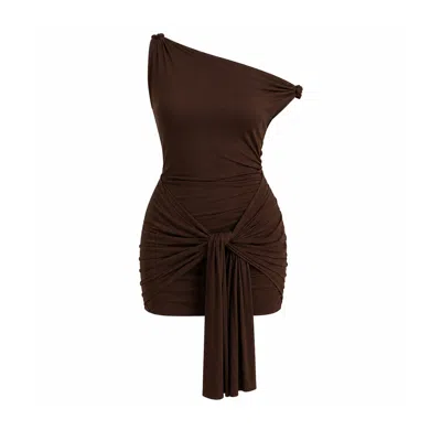 Maison De Gala Women's Brown Aurelia Mocha Mini Dress