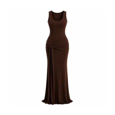 Maison De Gala Women's Brown Serena Mocha Maxi Dress