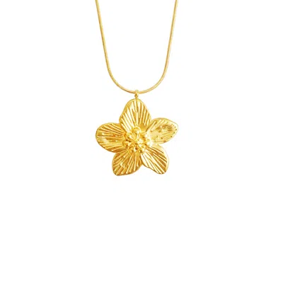 Maison De Gala Women's Gold Flower Pendant Necklace