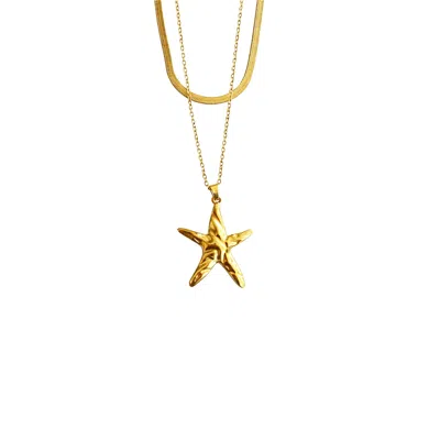 Maison De Gala Women's Gold Starfish Pendant Necklace