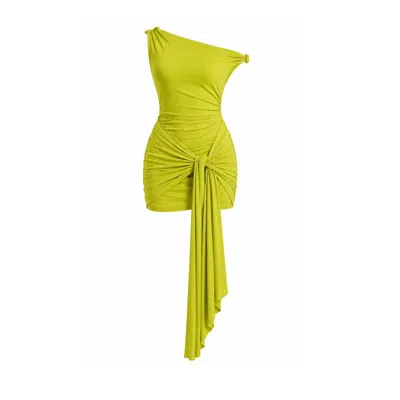 Maison De Gala Women's Green Aurelia Lime Mini Dress
