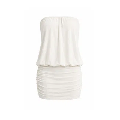 Maison De Gala Women's Neutrals Luna Ivory Mini Dress In White