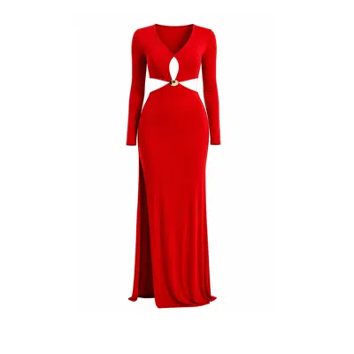 Maison De Gala Women's Red Celeste Crimson Maxi Dress