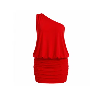Maison De Gala Women's Red Elara Crimson Mini Dress