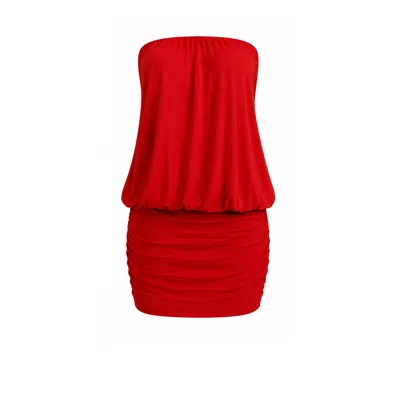 Maison De Gala Women's Red Luna Crimson Mini Dress