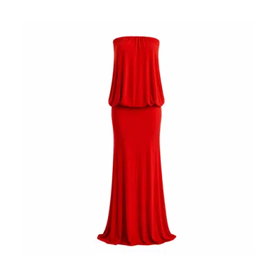 Maison De Gala Women's Red Valerie Crimson Maxi Dress