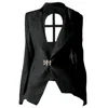 Maison De Hoe Women's Black La Lunette Window Soild Asymmetric Blazer In Black