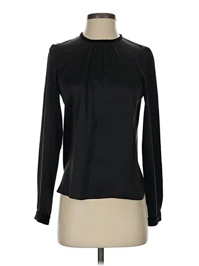 Pre-owned Maison De Papillon Long Sleeve Blouse In Black