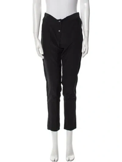 Pre-owned Maison De Papillon Silk Skinny Leg Pants In Black