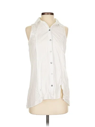 Pre-owned Maison De Papillon Sleeveless Button Down Shirt In White