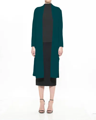 Maison De Papillon Varick Wool Cashmere Blend Robe Cardigan In Verde In Multi