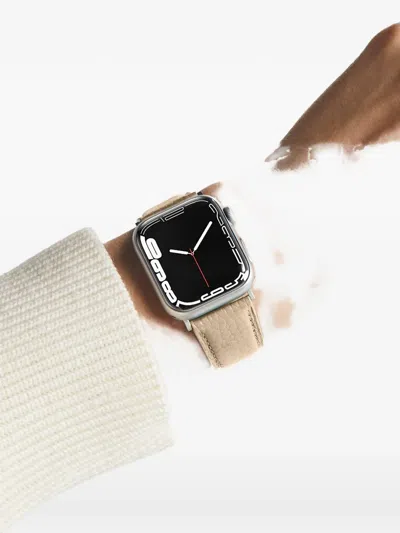 Maison De Sabre Apple Watch Grained Polished Metal Watch Accessory In Black