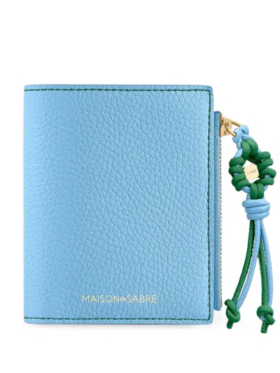 Maison De Sabre Bifold Leather Wallet In Blue