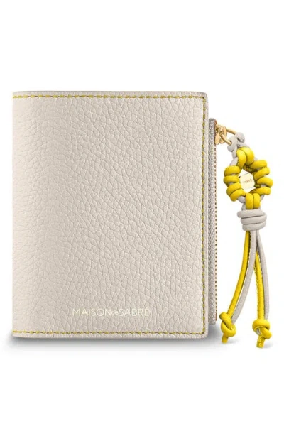 Maison De Sabre Maison De Sabré Bloom Edition Small Leather Bifold Wallet In Neutral