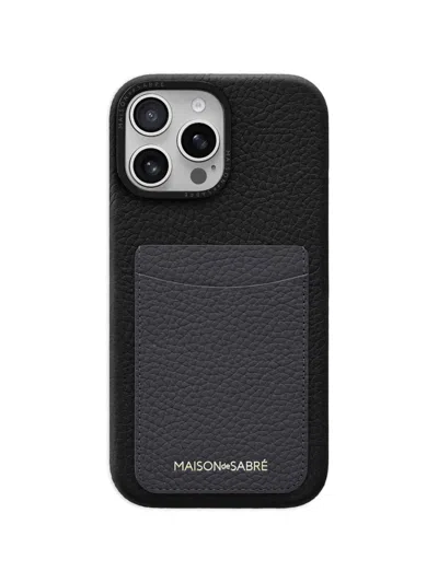 Maison De Sabre Card Phone Case In Black