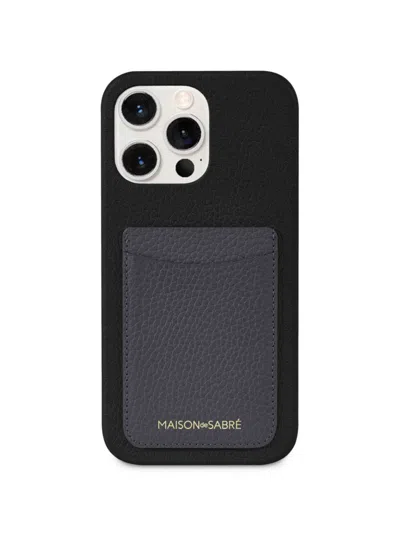 Maison De Sabre Card Phone Case (iphone 12 Pro) In Black